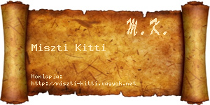 Miszti Kitti névjegykártya