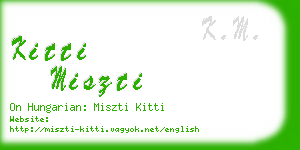 kitti miszti business card
